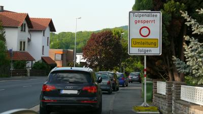 Die Tulpenallee ist gesperrt