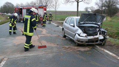 54-jährige bei Unfall auf der B450 verletzt