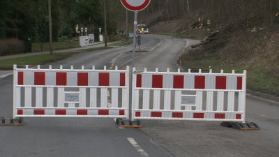 Baumfällarbeiten auf der Konrad-Adenauer-Strasse – Stau