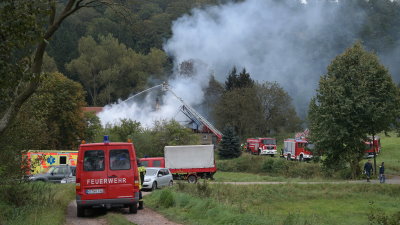 Alte Mühle in Freienhagen stand im Vollbrand