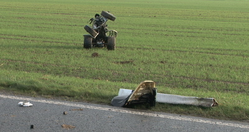B 254: PKW frontal in Quad – 19-Jähriger tot