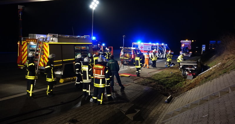 Schwerer Unfall auf A66 bei Hofheim