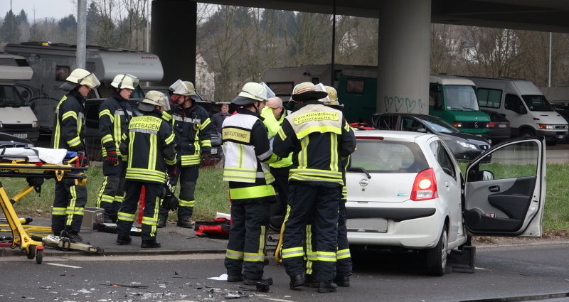 Biebrich: Unfall im Kreuzungsbereich