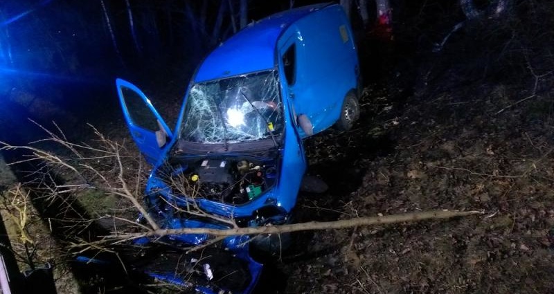 Von der Autobahn gegen Baum geflogen