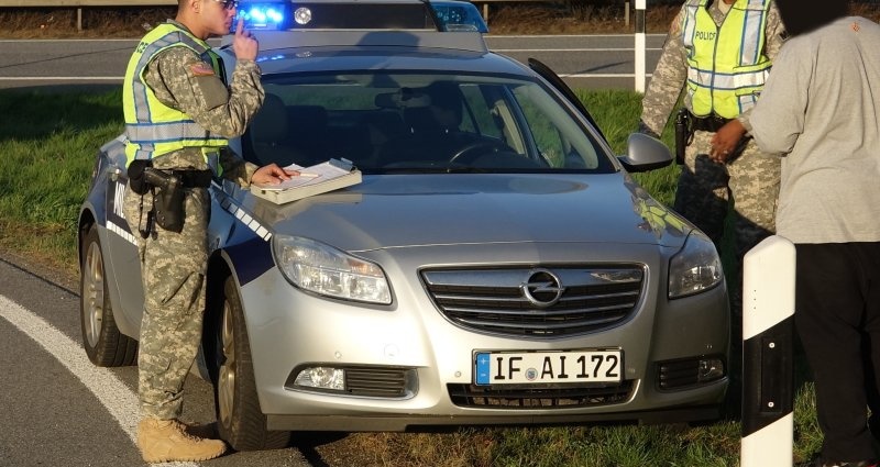 US-Polizei nach Unfall im Einsatz