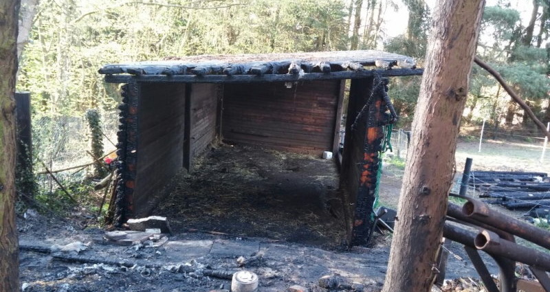 Pferdeunterstand brannte in Oberkaufungen