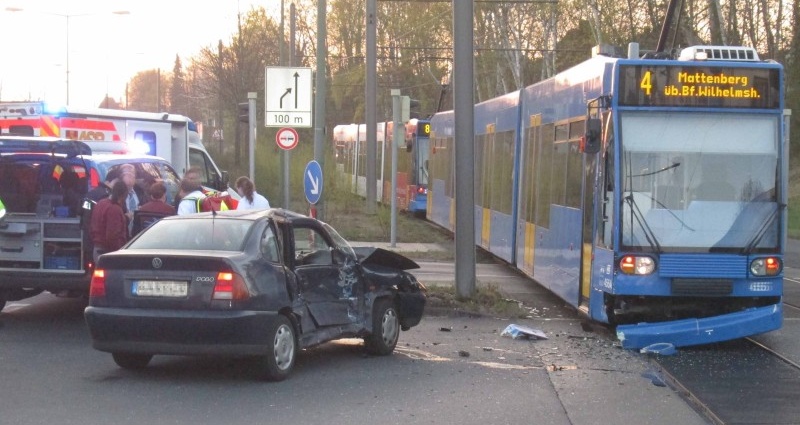 Unfall mit Strassenbahn in Kassel