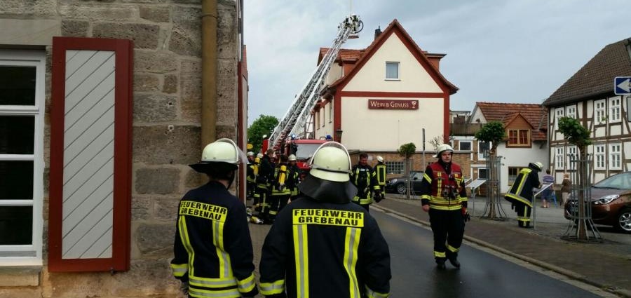 Dachstuhlbrand nach Blitzschlag