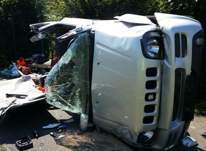Schwerer Unfall bei Helsa
