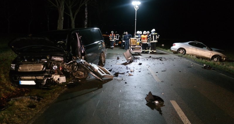 Vier Verletzte nach Unfall an Heiligabend