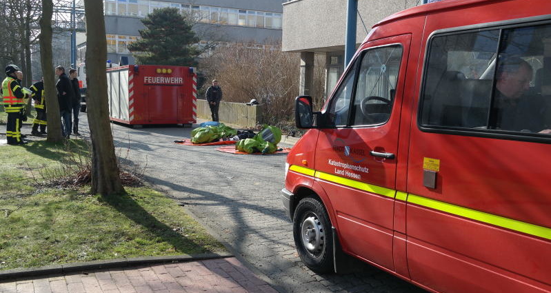 Chemieeinsatz an der Uni Kassel