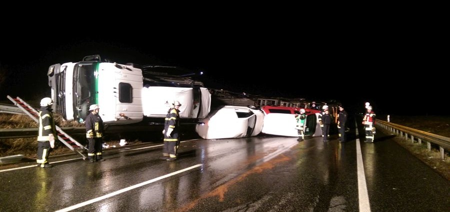 LKW Unfall auf der A4 – Hoher Sachschaden