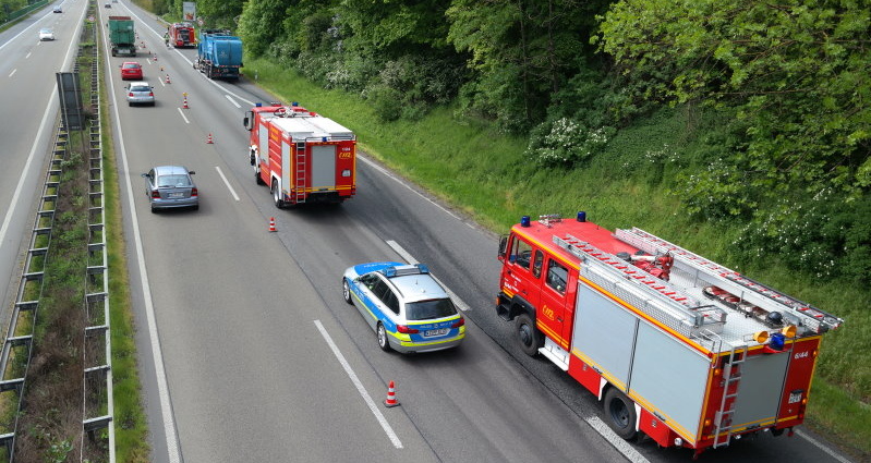 LKW Auffahrunfall auf A49 – Fahrer leicht verletzt