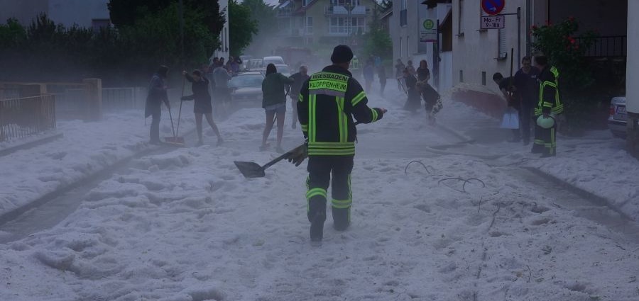 Schweres Unwetter über Wiesbaden