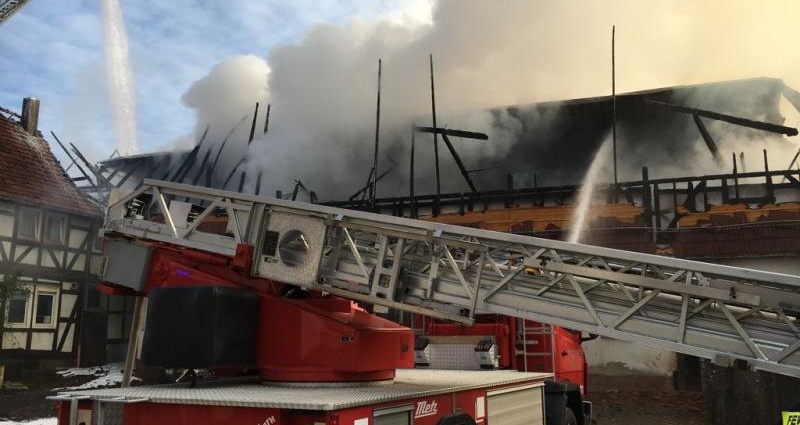 Großbrand in Waldeck Frankenberg