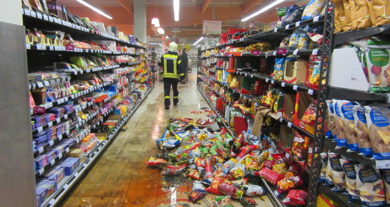 Chips-Regal brannte im Tegut-Markt