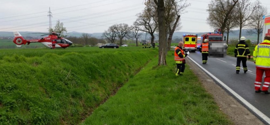 Schwerer Unfall auf der K55 bei Hofgeismar