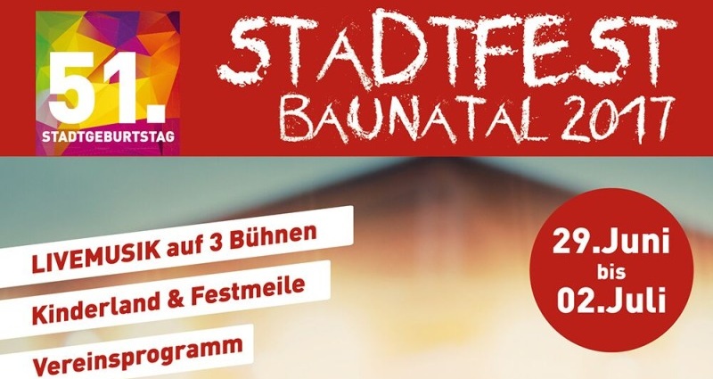 Stadtfest Baunatal – Live-Musik auf drei Bühnen