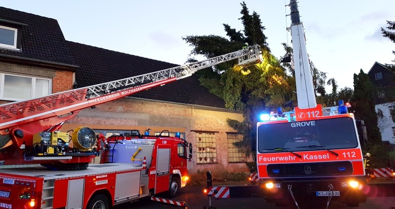 Windhose verwüstet Espenau – Unwettereinsätze in Wolfhagen