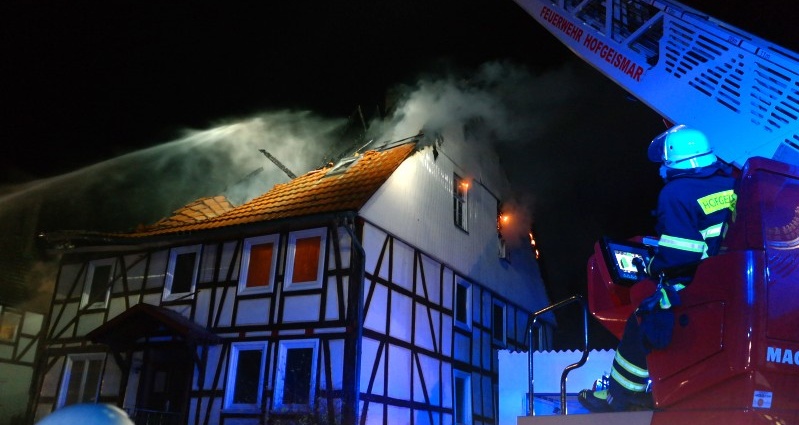 Leerstehendes Wohnhaus brannte in Liebenau