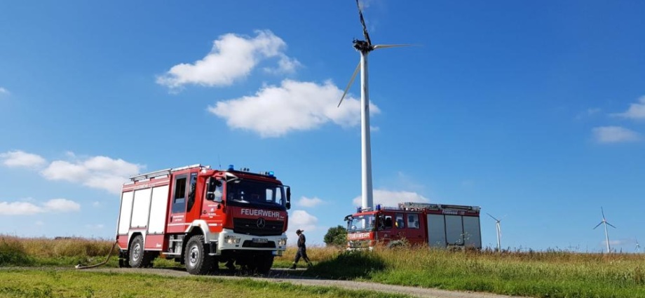 Windrad in Brand geraten – rund 50.000 Euro Sachschaden