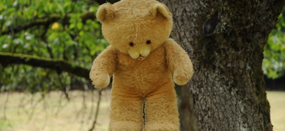 Erhängter Teddybär soll Verkehr entschleunigen