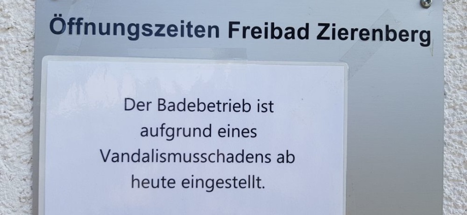 Randalierer im Schwimmbad Zierenberg