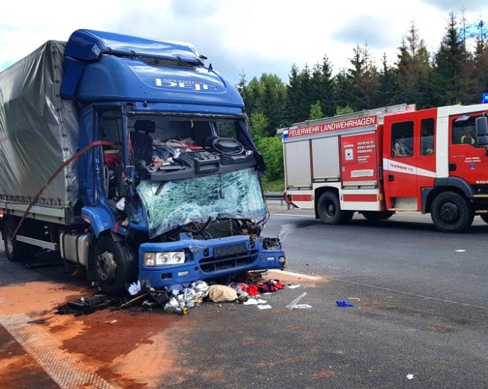 Erneut schwerer LKW-Unfall auf der A7