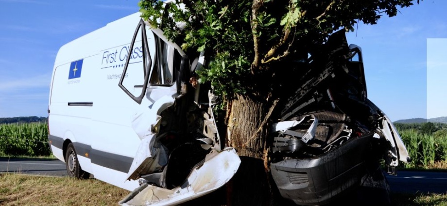Wellen: Kleintransporter frontal gegen Baum – Fahrer verletzt