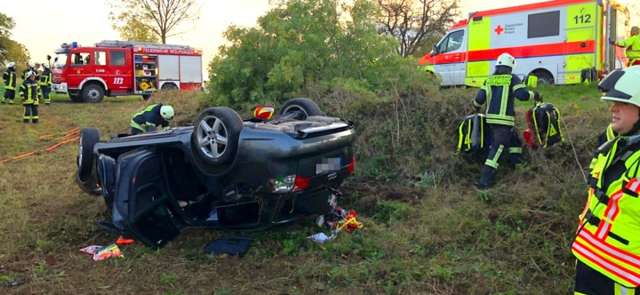 B251: PKW Frontal gegen Baum – Fahrerin schwer verletzt