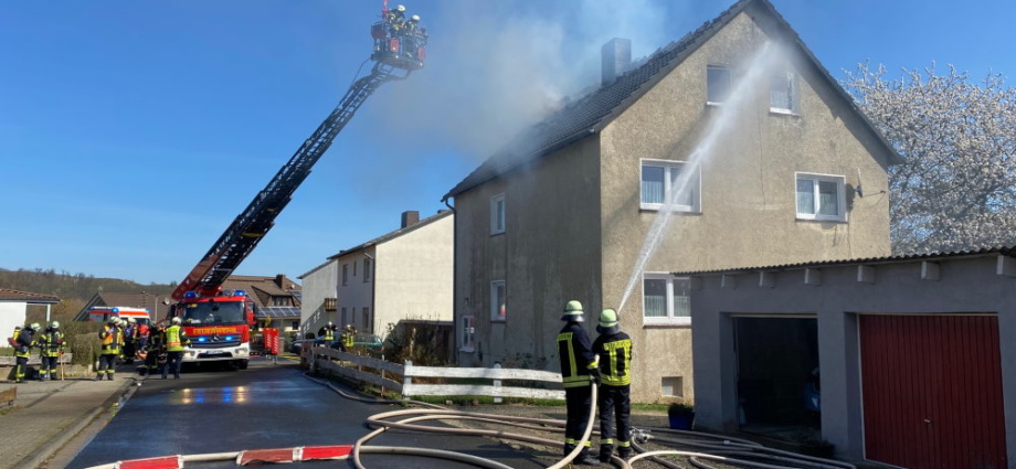 Dachstuhlbrand in Ungedanken