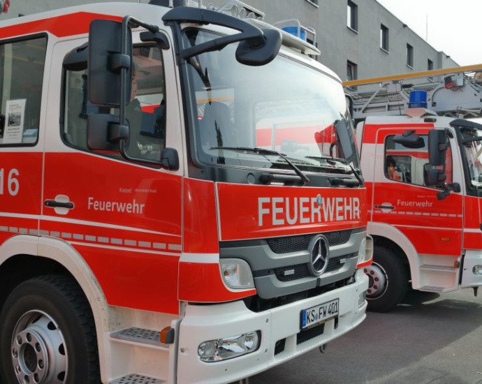 Dachstuhlbrand in der Kasseler Innenstadt