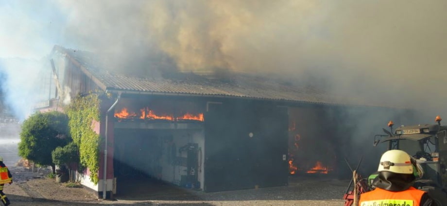 Großbrand in Laudenbach
