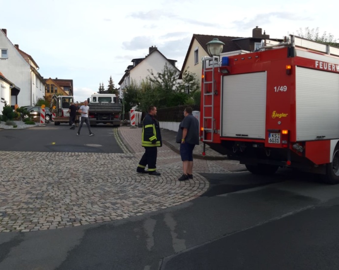 Ahnatal: Bei Bauarbeiten Gasleitung beschädigt