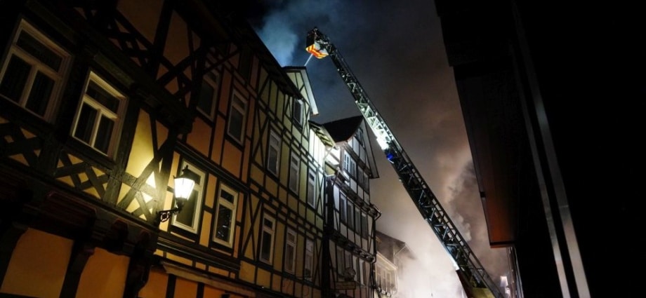 Großbrand in der Altstadt von Hann. Münden