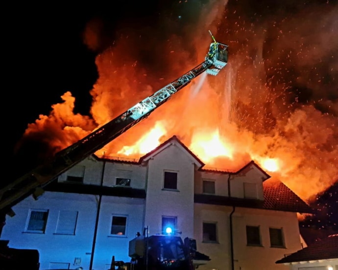 Dachstuhlbrand in Kaufungen