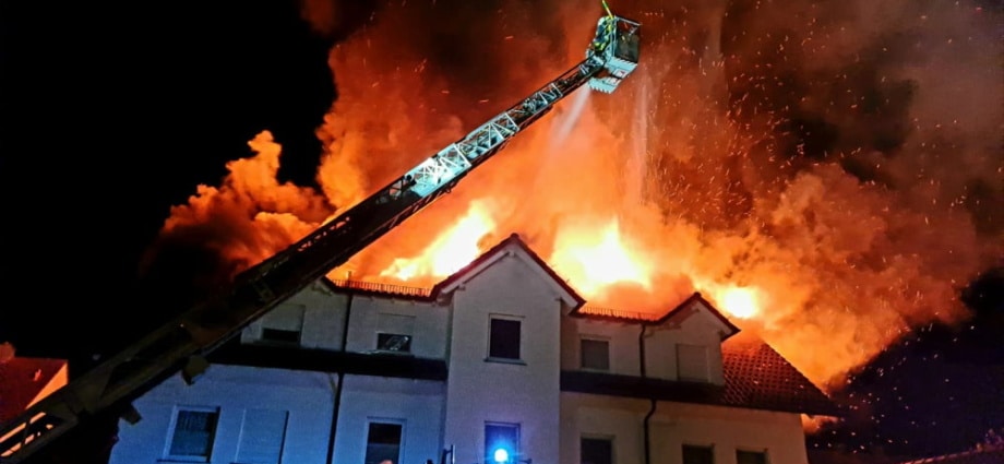 Dachstuhlbrand in Kaufungen