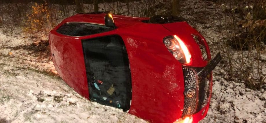 KS: Erster Schneefall sorgt für mehrere Unfälle in wenigen Stunden