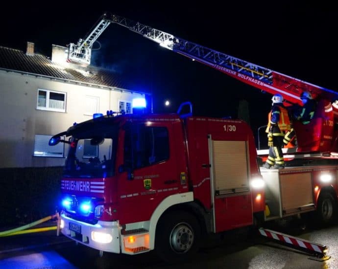 WOH: Dachstuhl brannte in der Nacht