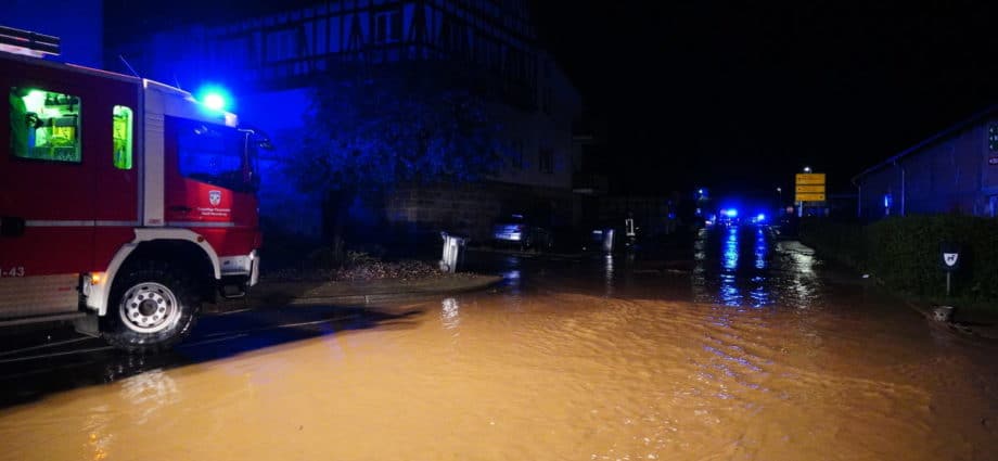 Großeinsatz nach Starkregen in Naumburg und Bad Arolsen