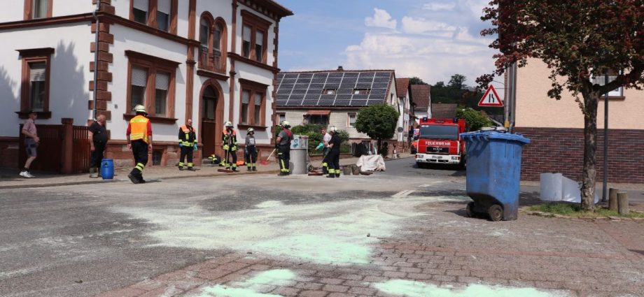 Odenwald: 700 Liter Pflanzenschutzmittel liefen aus – Feuerwehreinsatz