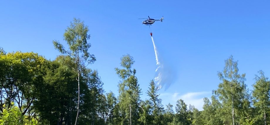 3000 qm – 130 Einsatzkräfte bei Waldbrand in Kassel im Einsatz